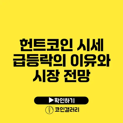 헌트코인 시세 급등락의 이유와 시장 전망