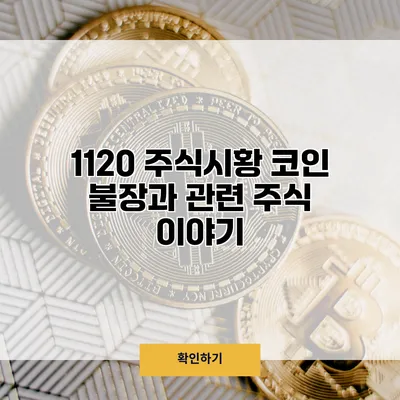 11/20 주식시황 코인 불장과 관련 주식 이야기