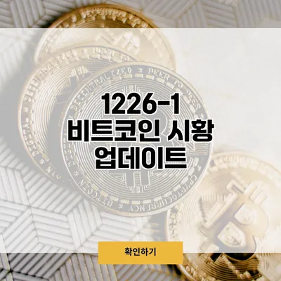 1226-1 비트코인 시황 업데이트