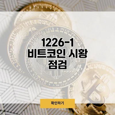 1226-1 비트코인 시황 점검