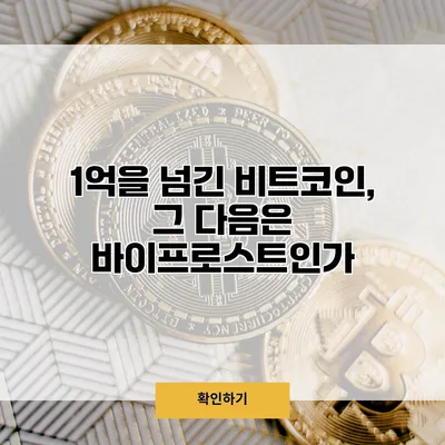1억을 넘긴 비트코인, 그 다음은 바이프로스트인가?