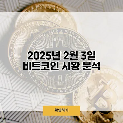2025년 2월 3일 비트코인 시황 분석
