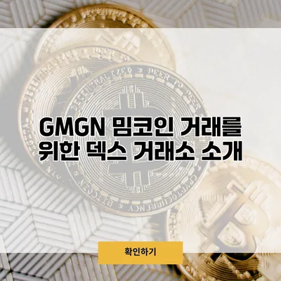 GMGN 밈코인 거래를 위한 덱스 거래소 소개