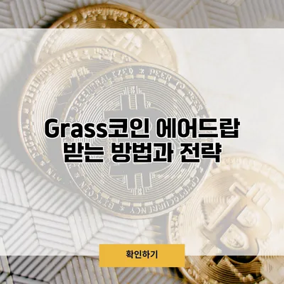 Grass코인 에어드랍 받는 방법과 전략