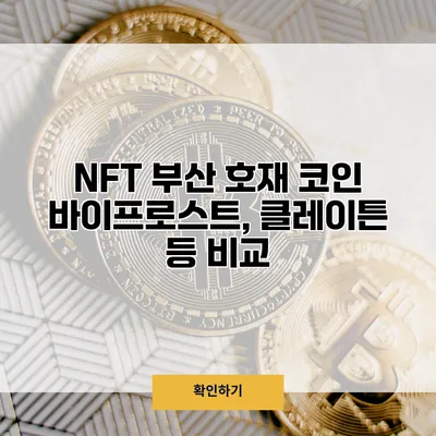 NFT 부산 호재 코인 바이프로스트, 클레이튼 등 비교