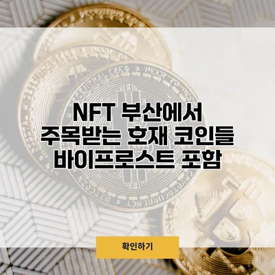 NFT 부산에서 주목받는 호재 코인들 바이프로스트 포함