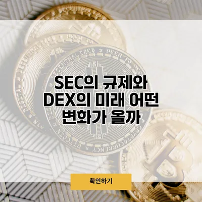 SEC의 규제와 DEX의 미래 어떤 변화가 올까?