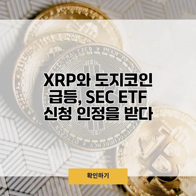 XRP와 도지코인 급등, SEC ETF 신청 인정을 받다