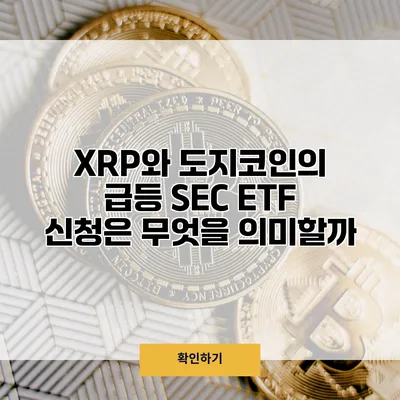 XRP와 도지코인의 급등 SEC ETF 신청은 무엇을 의미할까?