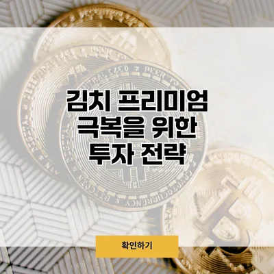 김치 프리미엄 극복을 위한 투자 전략