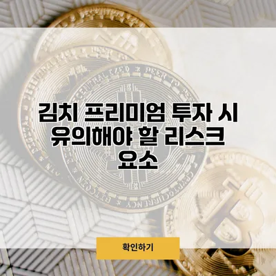 김치 프리미엄 투자 시 유의해야 할 리스크 요소