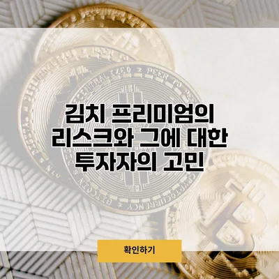 김치 프리미엄의 리스크와 그에 대한 투자자의 고민