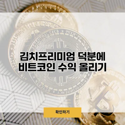 김치프리미엄 덕분에 비트코인 수익 올리기