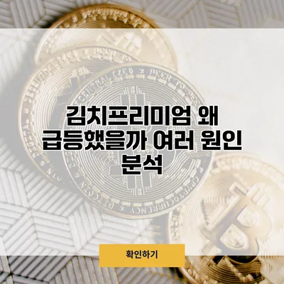 김치프리미엄 왜 급등했을까? 여러 원인 분석