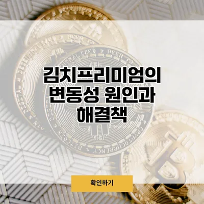 김치프리미엄의 변동성 원인과 해결책