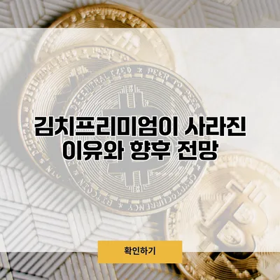 김치프리미엄이 사라진 이유와 향후 전망