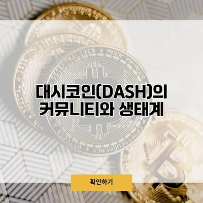 대시코인(DASH)의 커뮤니티와 생태계