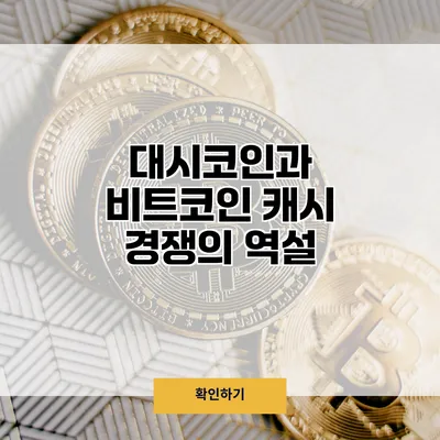대시코인과 비트코인 캐시 경쟁의 역설