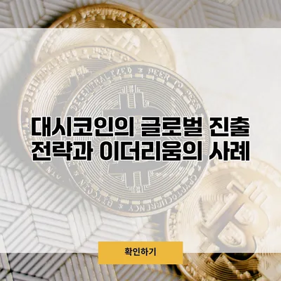 대시코인의 글로벌 진출 전략과 이더리움의 사례