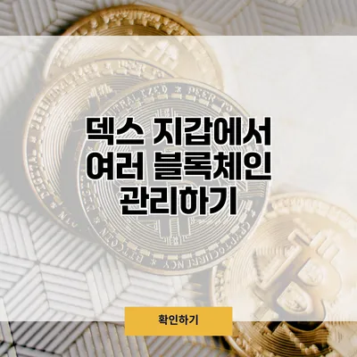 덱스 지갑에서 여러 블록체인 관리하기