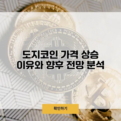 도지코인 가격 상승 이유와 향후 전망 분석