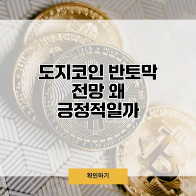 도지코인 반토막 전망 왜 긍정적일까?