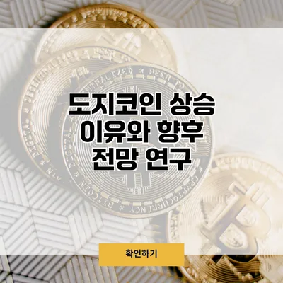 도지코인 상승 이유와 향후 전망 연구