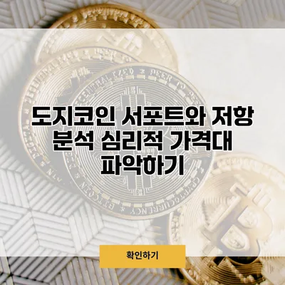 도지코인 서포트와 저항 분석 심리적 가격대 파악하기