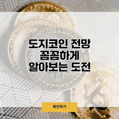 도지코인 전망 꼼꼼하게 알아보는 도전