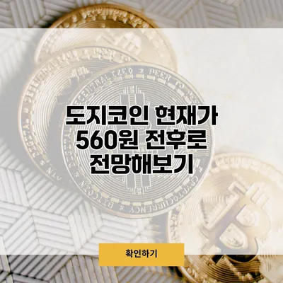 도지코인 현재가 560원 전후로 전망해보기