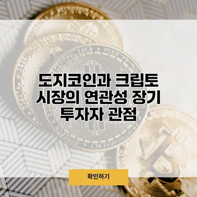 도지코인과 크립토 시장의 연관성 장기 투자자 관점