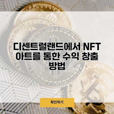 디센트럴랜드에서 NFT 아트를 통한 수익 창출 방법