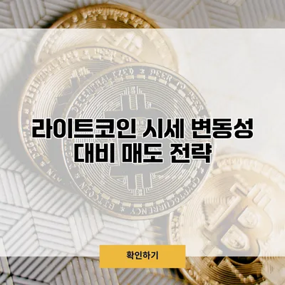 라이트코인 시세 변동성 대비 매도 전략