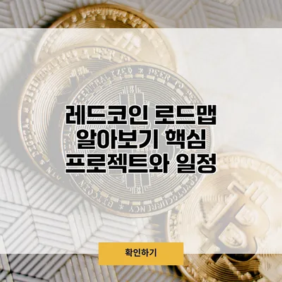 레드코인 로드맵 알아보기 핵심 프로젝트와 일정