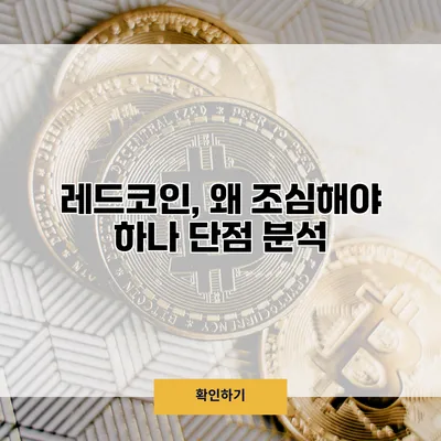 레드코인, 왜 조심해야 하나? 단점 분석