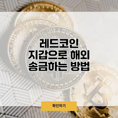 레드코인 지갑으로 해외 송금하는 방법