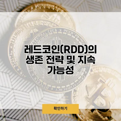 레드코인(RDD)의 생존 전략 및 지속 가능성