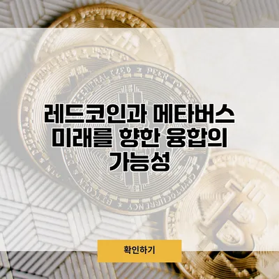 레드코인과 메타버스 미래를 향한 융합의 가능성