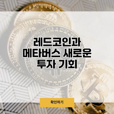 레드코인과 메타버스 새로운 투자 기회?