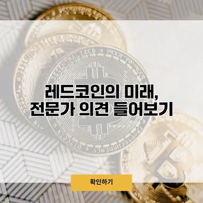 레드코인의 미래, 전문가 의견 들어보기