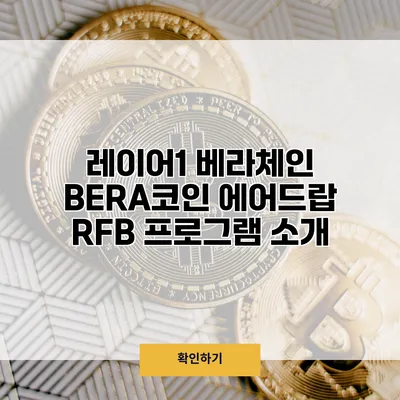 레이어1 베라체인 BERA코인 에어드랍 RFB 프로그램 소개