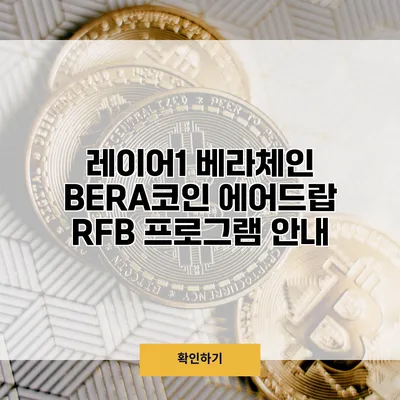 레이어1 베라체인 BERA코인 에어드랍 RFB 프로그램 안내