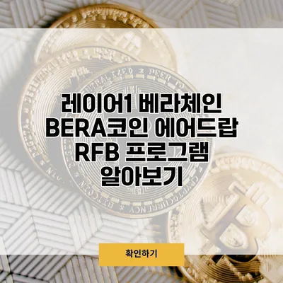레이어1 베라체인 BERA코인 에어드랍 RFB 프로그램 알아보기