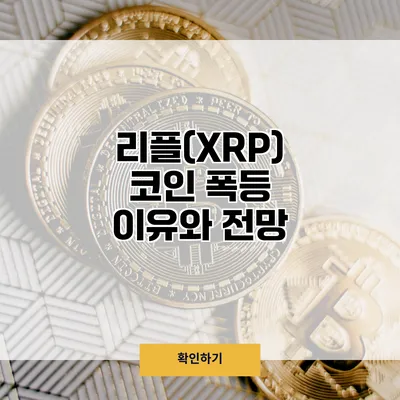 리플(XRP) 코인 폭등 이유와 전망