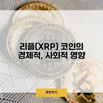 리플(XRP) 코인의 경제적, 사회적 영향