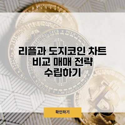 리플과 도지코인 차트 비교 매매 전략 수립하기