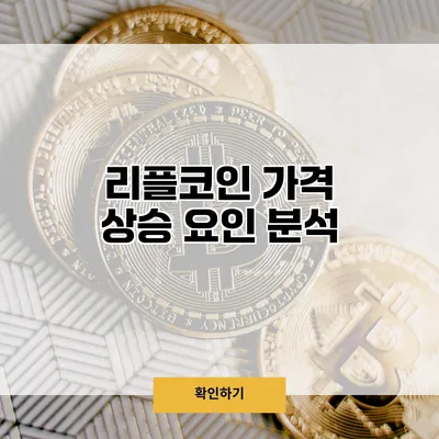 리플코인 가격 상승 요인 분석