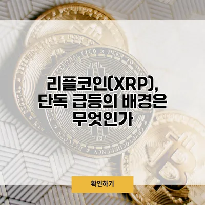 리플코인(XRP), 단독 급등의 배경은 무엇인가?