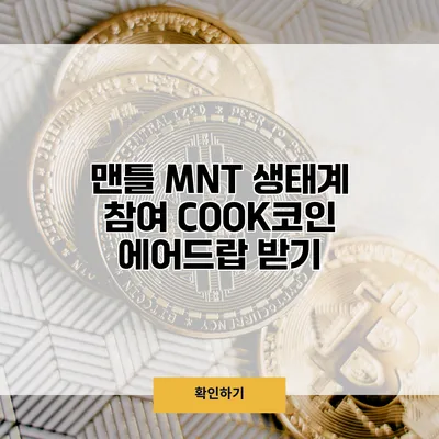 맨틀 MNT 생태계 참여 COOK코인 에어드랍 받기