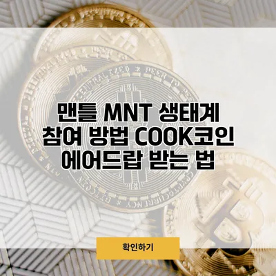 맨틀 MNT 생태계 참여 방법 COOK코인 에어드랍 받는 법